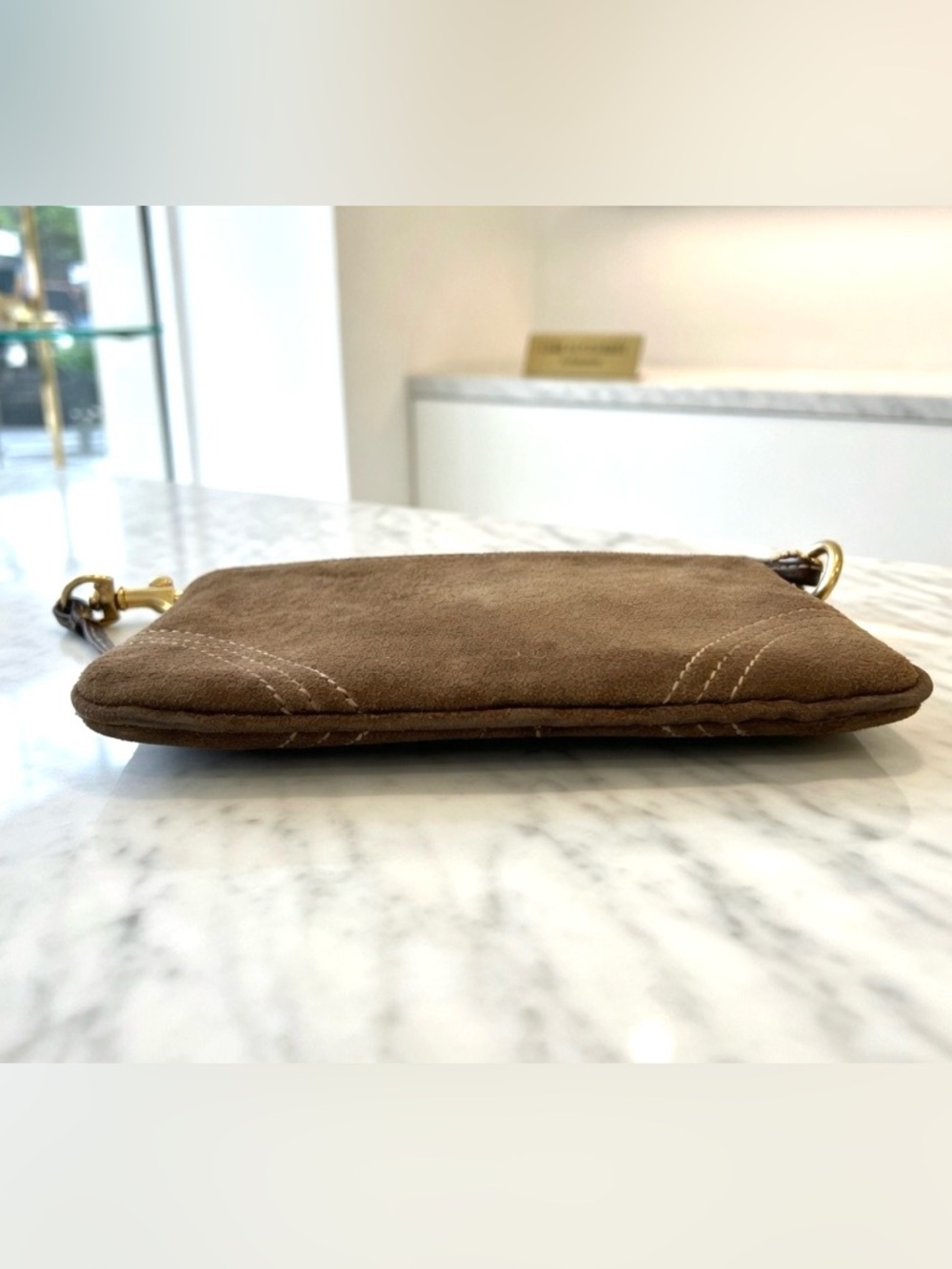 Vintage Suede Coach Wristlet - Picture 6 of 9